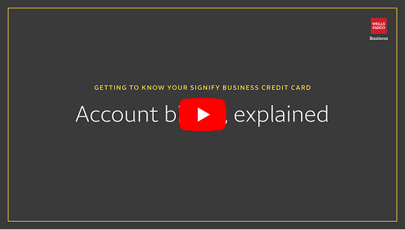 Getting to know your Signify Business credit card - Account bill explained